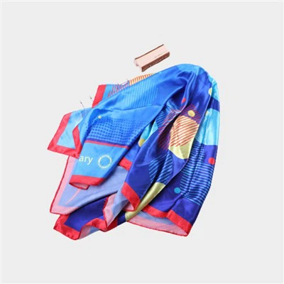 بالوں کے لیے پرنٹ شدہ سلک رومال